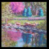 Flowering Crab Reflections at Pond
Pastel, 2021