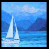 Sailing on Lake Lucerne
Pastel, 2020