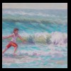Running with the Waves
Pastel, 2019